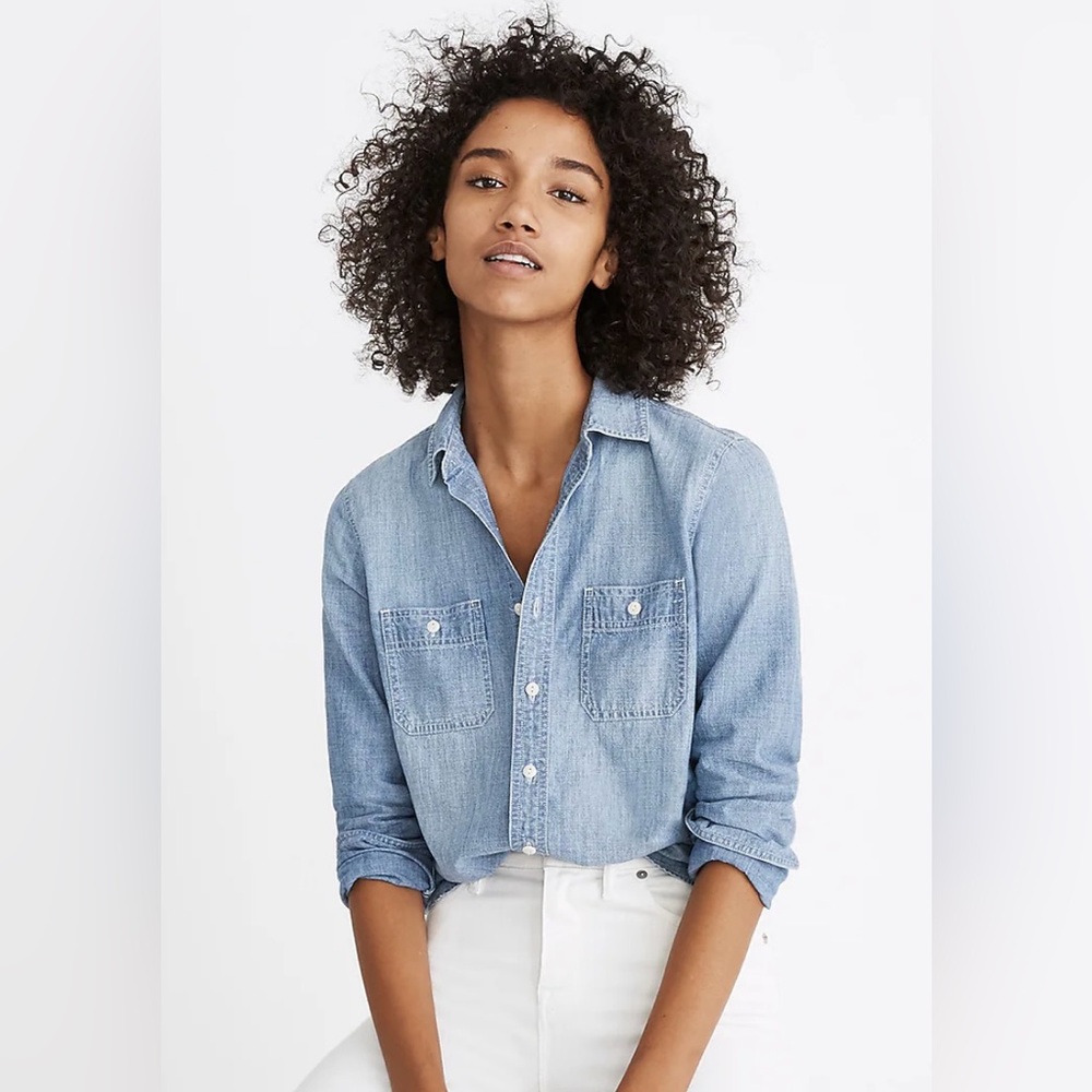Madewell Chambray Classic Ex-Boyfriend Shirt Size XS